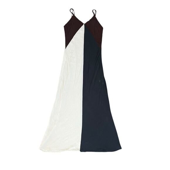 Conditions Apply Womens Avimaria Colorblock Black White Slip Sundress Maxi Dress - Picture 3 of 16